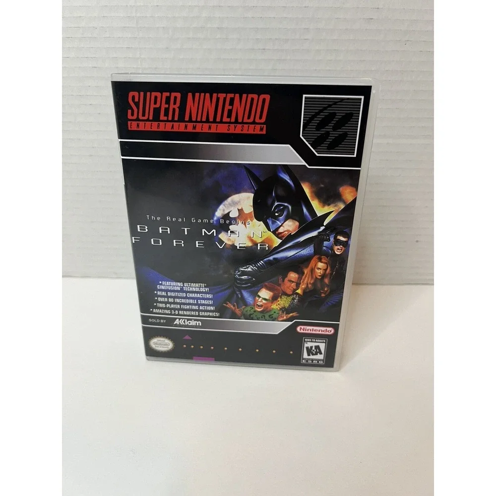 CIB BATMAN FOREVER NINTENDO SNES VIDEO GAME‎ COMPLETE IN BOX CIB Nice Shape!